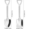 thumbnail image 2 of 8 Shovel Shape Spoon, Stainless Steel Silver Coffee Spoon, Long Spoons Of Dessert Spoons Gift, 2 of 5