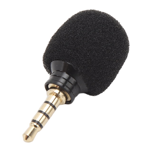 Mini micrófono de 3,5 mm con reducción de ruido para grabación de vídeo. Micrófono pequeño para teléfono para vlogs.