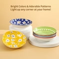 thumbnail image 4 of Ceramic Cat Bowls Cat Dishes - Fairy Tales Colorful Cat Bowl Set of 6 - Cat Feeding Bowls with Non Slip Mat - 5.75" Shallow Cat Food Plate Whisker Friendly - Microwave Dishwasher Safe - 8.5 oz, 4 of 6