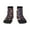 3 Black, variant on Cute Foxes Pattern Quarter Crew Socks,Toe Seamed Ankle Socks,Cotton Cushioned Breathable Athletic Crew Sports Socks
