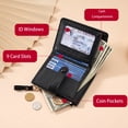 thumbnail image 3 of Beltzy Small Womens Wallet Leather Bifold Card Holder RFID Blocking with ID Window Zipper Coin Pocket Wallets for Women, 3 of 6