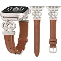 Wearlizer Slim Leather Band Compatible with Apple Watch Band for Women 41/40/38/42/44/45/46/49mm, Designer Celtic Strap for iWatch Series Ultra 2/SE/10/9/8/7/6/5/4/3/2/1