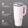 thumbnail image 3 of TAL 32oz Stainless Steel Skye Tumbler with Flip-Up Straw, Pink Shimmer, 3 of 9