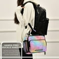 thumbnail image 6 of Insulated Lunch Bag 6L Leak-Proof Lunch Box with Shoulder Strap Multiple Pockets Lunch Tote Pastel Rainbow Tie-dye, 6 of 9