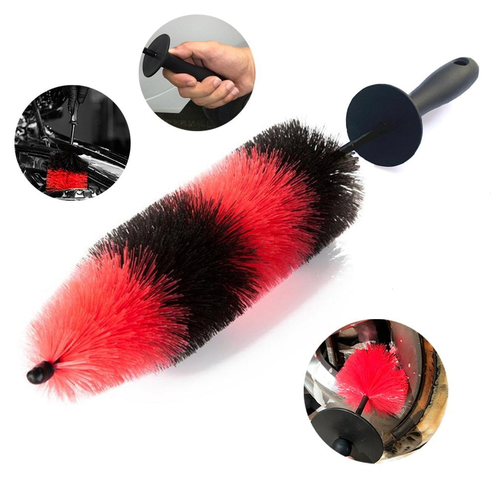 17.5 inch Auto Drive Brand Handle Tyres Wheels Washing Clean Brush Black for Auto Car