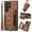 Brown, variant on Dteck for Samsung Galaxy S25 Ultra Case Wallet with Card Holder, RFID Blocking PU Leather Protective Case with Ring Holder Stand Wrist Strap for Samsung Galaxy S25 Ultra 6.9 Inch 2025,Black