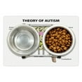 thumbnail image 1 of Autism Pet Mat for Food and Water, Theory of Autism Illustration with the Human Brain Anatomy Parts Names Written, Non-Slip Rubber Mat for Dogs and Cats, 18" X 12", by Ambesonne, 1 of 2