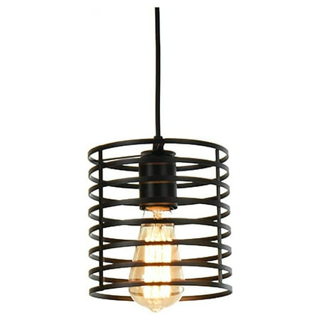 

Vintage Industrial Light Fixtures Ceiling Iron Art Metal Loft Cage Hanging Lamp