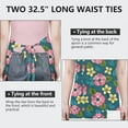 thumbnail image 6 of Pioneer Flower Floral Print Pattern Apron for Women and Men, Cotton Linen Waterproof with Pockets, Adjustable, 33x27 Inch for Kitchen, Gardening, BBQ, Salon, 6 of 6