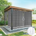 thumbnail image 6 of Farmhouse Black White Striped Outdoor Curtains for Patio Waterproof, Windproof Privacy Curtains with Weighted Bottom, Modern Stripes Outside Drapes for Picnic Garage Backyard Cabana 54"x84" 1 Panel, 6 of 8