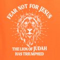 thumbnail image 5 of Wild Bobby Fear Not For Jesus The Lion Of Judah Has Triumphed Inspirational/Christian Unisex Graphic Hoodie Sweatshirt, Orange, Small, 5 of 5