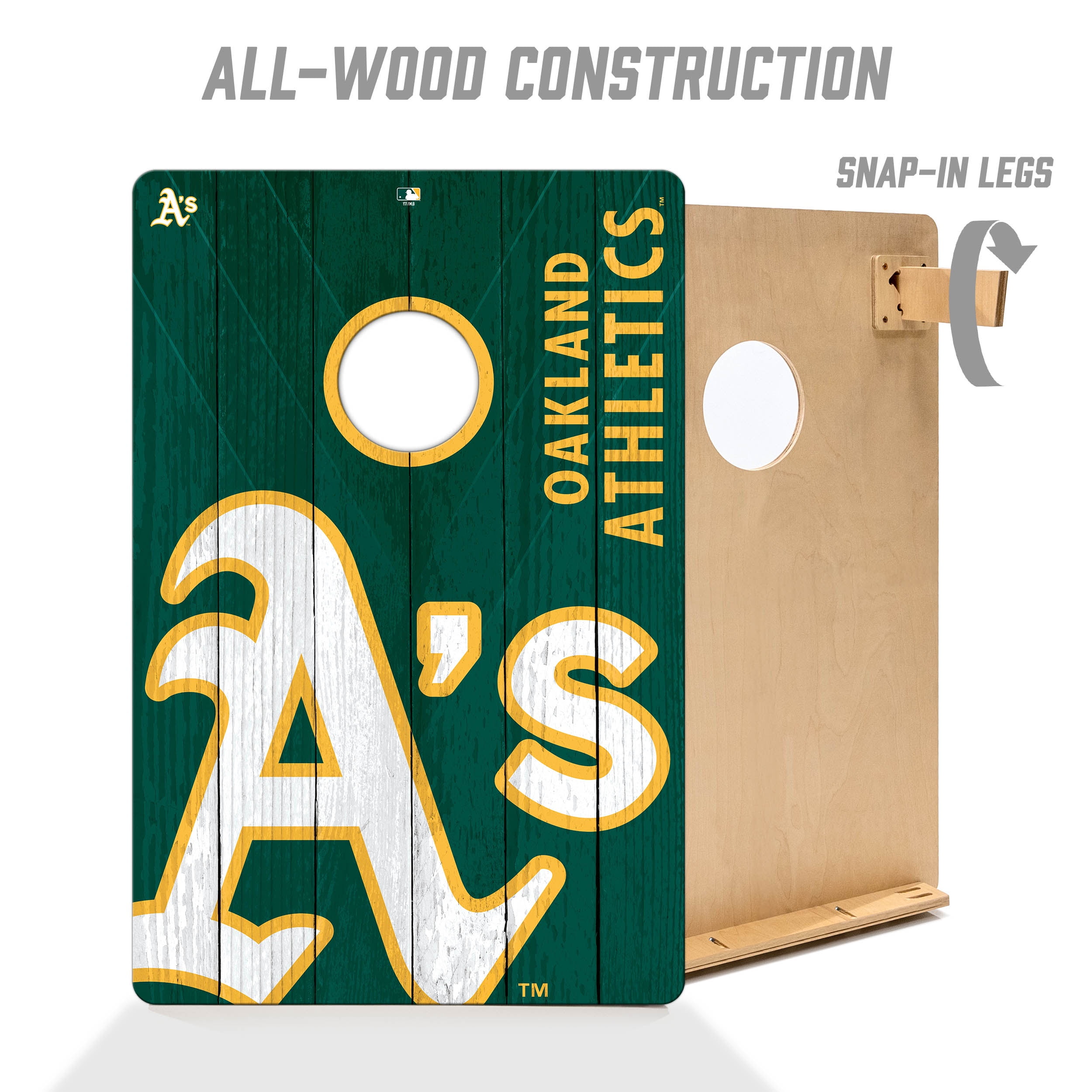 YouTheFan MLB Oakland Athletics 2' x 3' Cornhole Game