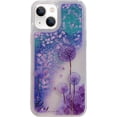 thumbnail image 6 of Compatible with iPhone 15 Glitter Case Bling Sparkle Luxury Liquid Floating Quicksand Case Women Girls Slim Soft TPU Cute Flower Protective Transparent Cover, Dandelion, 6 of 11