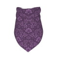 thumbnail image 3 of Easygdp Retro Florals Purple Pet Scarf, Dog Triangle Scarf, Printing Dog Bib, Handkerchief Scarf for Small Medium Large Dogs Cats Pets, 3 of 9