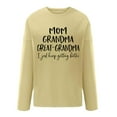 thumbnail image 3 of Sweatshirts Hoodies for Women Long Sleeve Crew Neck Winter Fall Round Neck English MOM GRANDMA GREAT GRANDMA I Just Keep Getting Better Printed Top Hoodie Casual Tops, 3 of 3