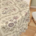 thumbnail image 3 of Nanqianyi Vintage Floral Round Tablecloth,70 Inch,Waterproof Table Cover for Dining Kitchen Party Decor, 3 of 7