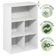 thumbnail image 5 of Furinno Cubicle Closed Back Storage Organizer 5-Cube in White, 5 of 6