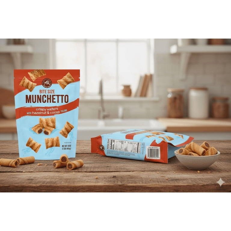 Alli and Rose, Bite Size Munchettos, 1 lbs, Hazelnut and Cocoa