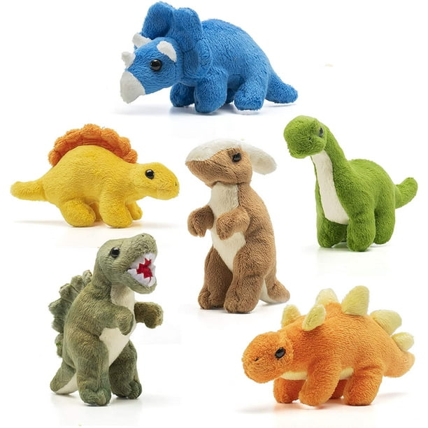 Prextex Plushlings Collection 15 inch Plush Dinosaur T-Rex Tummy Carrier  with 5 Cute Little Hatchlings Inside its Zippered Tummy Great Set for Kids  