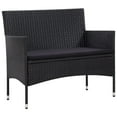 thumbnail image 3 of vidaXL Patio Furniture Set 5 Piece Patio Sectional Sofa with Table Poly Rattan, 3 of 11