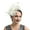 Beige-white, variant on Bobasndm Faux Feather Mini Fascinator Hat Net Yarn Flower Shape Solid Color Cocktail Headwear Hair Accessories