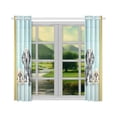 thumbnail image 3 of BSDHOME Cute Two Dogs And Cat In The Bath Window Curtain Home Decor Kitchen Curtain 26x39 inches (Two Pieces), 3 of 3
