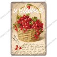 thumbnail image 4 of Cartel de bienvenida placa de Metal Vintage calabaza girasol pájaro carteles de Metal decoración de pared Puerta de jardín cafetería fiesta, 4 of 4