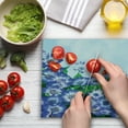thumbnail image 3 of Flower Cutting Board, Bunch of Fresh Wildflowers in Grass Vivid Spring Daisy Bloom over Sky Floral Design, Decorative Tempered Glass Cutting and Serving Board, Large Size, Blue Green, by Ambesonne, 3 of 5