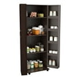 thumbnail image 2 of Inval 2-Door 4-Shelf Laminate Kitchen Pantry Cabinet 24"W, Espresso, 2 of 10