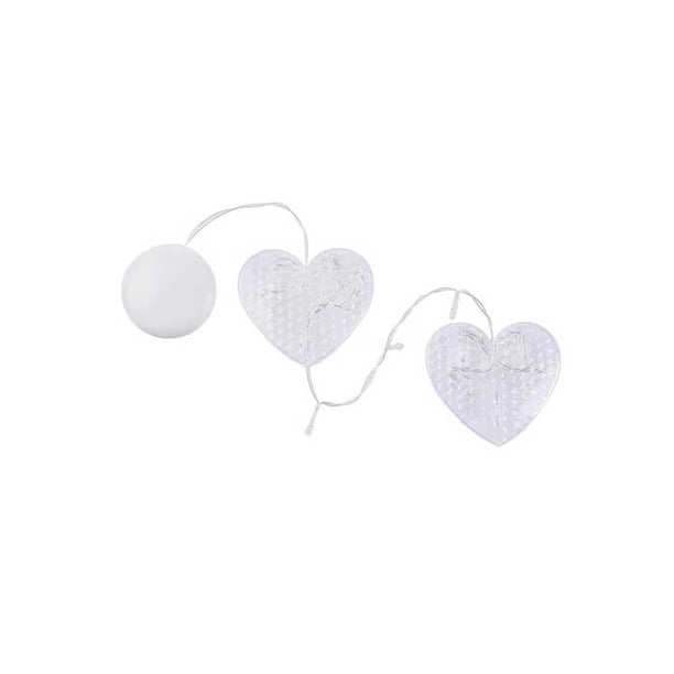 Guirnalda de luces navideñas para decoración, tira de ambientes, lámpara de noche, adorno, diseño de fiesta, accesorios para el hogar, Kits de decoración para fiestas 2 Corazones Pequeños Yuarrent HA070517-09B