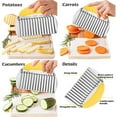 thumbnail image 3 of Large Crinkle Cutter French Fry Cutter, Large Wave Slicer Potato Wavy Chopper, Stainless Steel Vegetable Crinkle Cutting Onion Chopping Tool with Handle for Cucumber, Kitchen Dicer Gadgets, 3 of 10