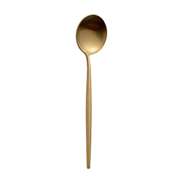 Pisexur Batería de cocina Cuchara de café de acero inoxidable para té helado, cuchara para remover café con mango largo, cuchara de té resistente, cuchara de té apta para la cocina del hogar