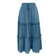 thumbnail image 3 of Gibobby faldas cargo de para mujer, faldas irregulares plisadas de media longitud de Color sólido, falda elegante holgada de verano(Azul, S), 3 of 5