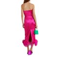 thumbnail image 2 of Txlixc, vestido largo de Color liso para mujer, vestido sin tirantes con dobladillo con adorno de felpa, vestido con abertura en la espalda, vestido doche con espalda descubierta en el pecho Txlixc  Estilo de ocio, 2 of 5