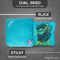 thumbnail image 3 of Play Platoon ACO Tournament Series Cornhole Bags Set of 8 - Pro Style Dual Sided Slick and Sticky Side Bean Bags for Corn Hole Toss Game - Competition Weight, Designed in USA - Black & Teal (Zeus), 3 of 7