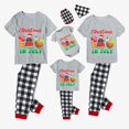 thumbnail image 1 of Pijamas familiares navideños a juego, conjuntos de pijamas de Papá Noel en julio, gris, 1 of 3
