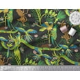 thumbnail image 3 of Soimoi Rayon Fabric Branches,Parrot & Leopard Jungle Print Sewing Fabric Yard 56 Inch Wide, 3 of 3