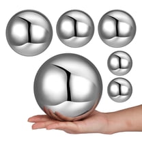 LOLIPPYY Set of 6 Stainless Steel Garden Gazing , Floating Reflective Metal Spheres for Outdoor Decor