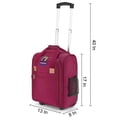 thumbnail image 3 of BoardingBlue 17x13x8 Inches Rolling Duffel Bag for JetBlue Allegiant Spirit Airlines Purple, 3 of 5