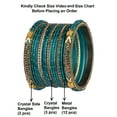thumbnail image 3 of Efulgenz Indian Wedding Bridal Bangles for Women Metal Green Bangle Set Rhinestone CZ Crystal Bracelet Bangle Boho Jewelry for Women Size-2.8, 3 of 5