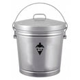 thumbnail image 2 of 10 gal Round Trash Can, Silver, Galvanized steel 2PYW5, 2 of 2