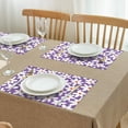 thumbnail image 3 of Purple Daisy Flower White Blooms Pattern Summer Placemats Table Placemats Set Of 4-Linen Kitchen Washable Placemats Table Mats 11.8"x17.7" Non-Slip Heat Resistant, 3 of 6