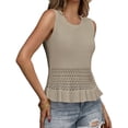 thumbnail image 5 of Sleeveless Women Crochet Casual Knit Tank Tops Sweater Vest, 5 of 7
