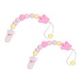 thumbnail image 1 of Clip para chupete soporte suave para chupete 2 uds  color brillante y Flexible para viajes en casa ANGGREK Otros, 1 of 8