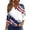 White, variant on Men's Casual Short Sleeve Shirt With Patriotic Print Button Front Top For Independence Day