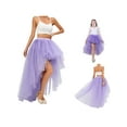 thumbnail image 2 of Biekopu Mommy and Me Matching Outfits, Elastic Waist Solid Color High Low Long Tulle Party Skirts, 2 of 9