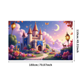 thumbnail image 3 of Fairytale Castle Backdrop Banner for Kids Party Wedding Photo Shoot Birthday Decoration Events Magical Background Props, 3 of 4