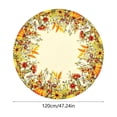 thumbnail image 3 of Fall Orange Pumpkin Round Tablecloth, Autumn Floral Table Cover, Thanksgiving Harvest Washable Tablecloth for Party Holiday Decor 47 In A, 3 of 6