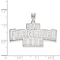 thumbnail image 2 of 10k White Gold Official Licensed Collegiate University of San Francisco (USF) Large Pendant, 2 of 4