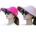 thumbnail image 4 of Chapeau d'Été pour Femmes avec Queue de Cheval, Fleurs de Perles, Large Bord, Décontracté, Extérieur, Pliable, Pare-Soleil, 4 of 10